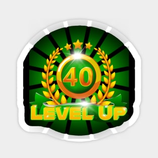 Level Up 40th Birthday Gift Sticker